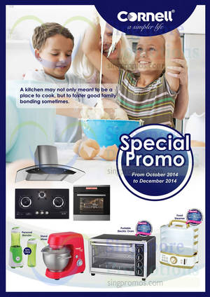 Featured image for (EXPIRED) Cornell Home & Kitchen Appliances Offers 1 Oct – 31 Dec 2014