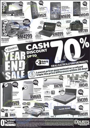 Featured image for (EXPIRED) Courts Year End Sale Offers 6 – 8 Dec 2014