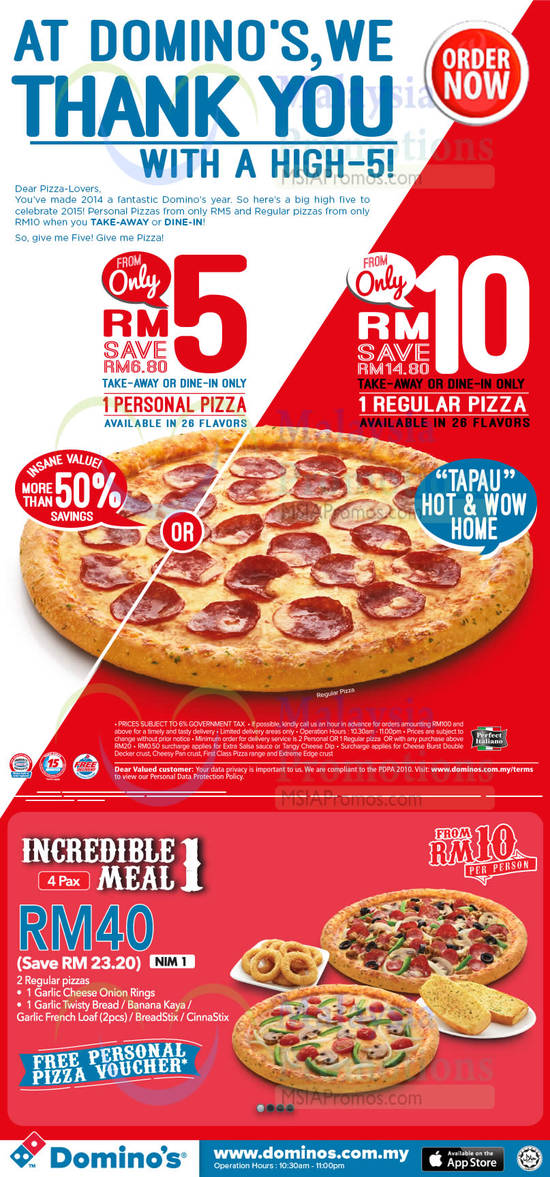 Dominos Pizza 12 Dec 2014