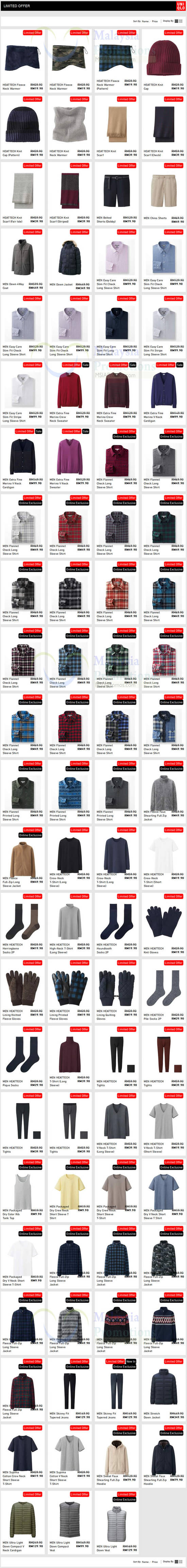 (Est till 18 Dec) Men Limited Offers