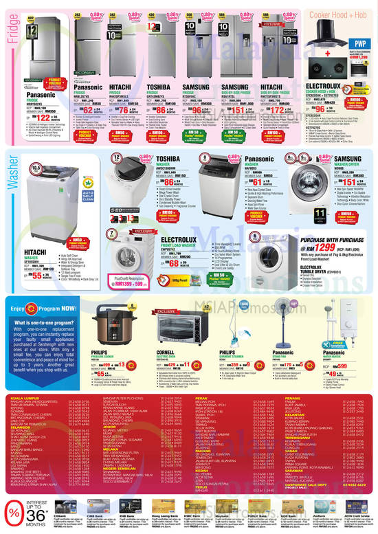 Fridges, Washers, Panasonic, Toshiba, Samsung, Electrolux, Hitachi