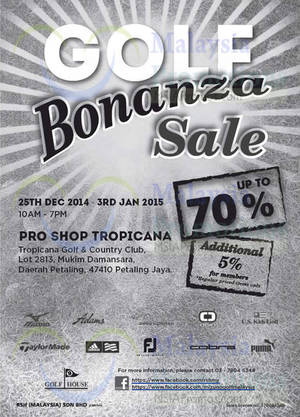 Featured image for (EXPIRED) Golf House Bonanza SALE @ Petaling Jaya 25 Dec 2014 – 3 Jan 2015