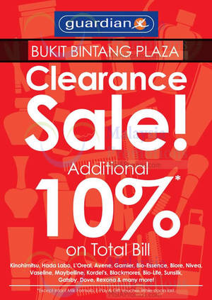 Featured image for (EXPIRED) Guardian Bukit Bintang Clearance Sale 21 Dec 2014