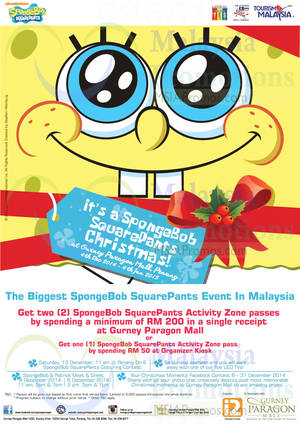 Featured image for Gurney Paragon Mall SpongeBob SquarePants Promotions 4 Dec 2014 – 4 Jan 2015