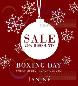 Featured image for (EXPIRED) Janine Boxing Day Sale 26 – 28 Dec 2014