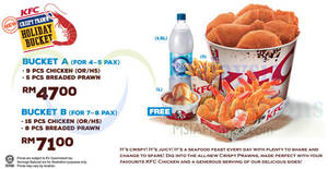 Featured image for KFC NEW Crispy Prawn Holiday Bucket 8 Dec 2014