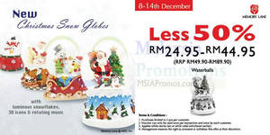 Featured image for (EXPIRED) Memory Lane 50% OFF Christmas Snow Globes Promo 8 – 14 Dec 2014