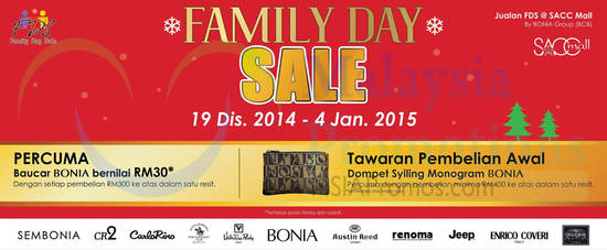 SACC Family Day Sale 17 Dec 2014