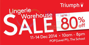 Featured image for (EXPIRED) Triumph Lingerie Warehouse Sale @ Jaya One 11 – 14 Dec 2014