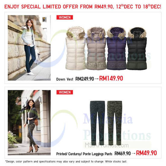 Women Down Vest, Printer Leggings Pants