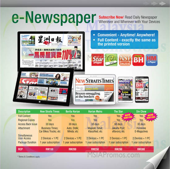 e Newspaper Subscriptions