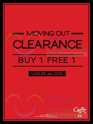 Featured image for Cuffz Moving Out Clearance @ Bangsar Shopping Centre 14 – 29 Jan 2015