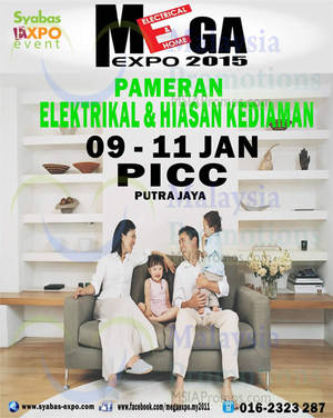 Featured image for (EXPIRED) Electrical & Home Mega Expo @ PICC 9 – 11 Jan 2015