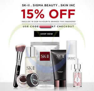 Featured image for (EXPIRED) Luxola 15% OFF SK-II, Sigma Beauty & Skin Inc (NO Min Spend) Coupon Code 31 Jan 2015