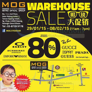 Featured image for MOG Eyewear Warehouse Sale @ Kajang Selangor 29 Jan – 8 Feb 2015