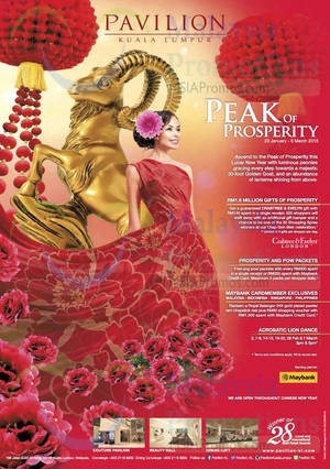 Featured image for (EXPIRED) Pavilion KL Peak of Prosperity Promotions & Activities 23 Jan – 5 Mar 2015