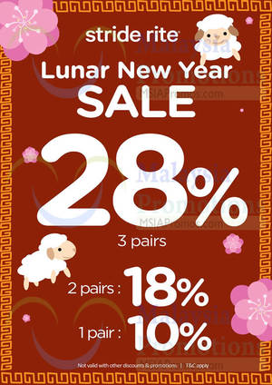 Featured image for Stride Rite 10% OFF Lunar New Year Sale 23 Jan – 22 Feb 2015