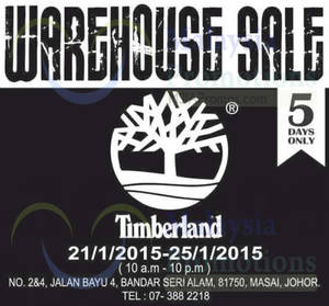 Featured image for (EXPIRED) Timberland Warehouse Sale @ Johor 21 – 25 Jan 2015