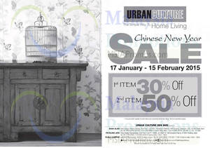 Featured image for (EXPIRED) Urban Culture Chinese New Year Sale 17 Jan – 15 Feb 2015