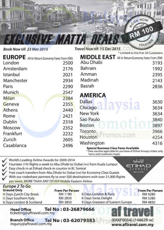 11 Mar AF Travel Airfares