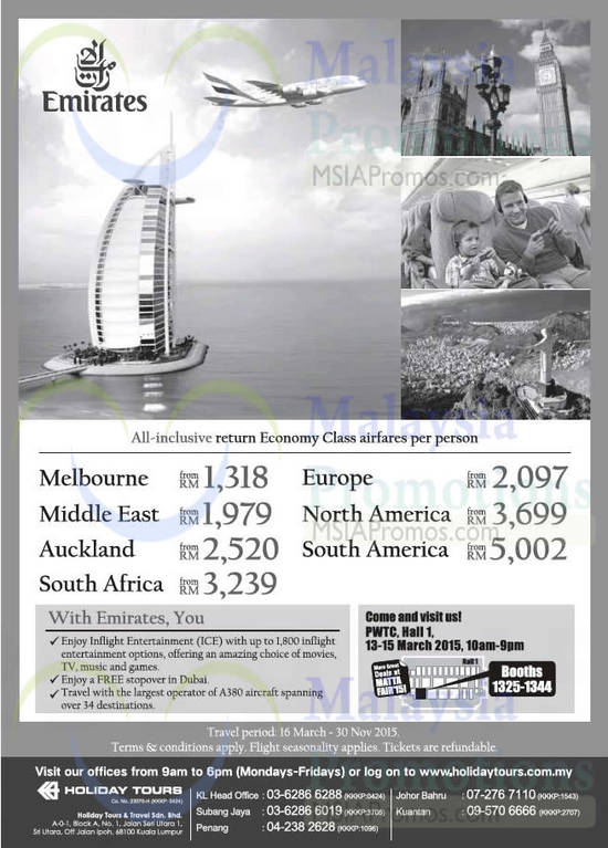 11 Mar Holiday Tours Airfares