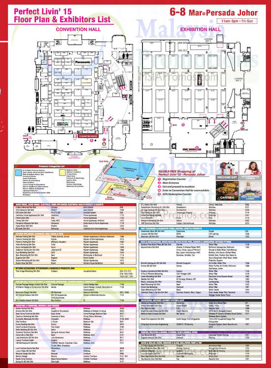 5 Mar Floor Plan, Exhibitors List