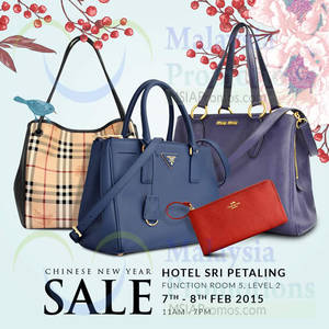 Featured image for Celebrity Wearhouz Designer Handbags Sale @ Sri Petaling Hotel 7 – 8 Feb 2015
