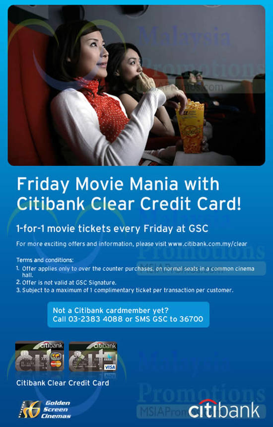 Golden Screen 1 for 1 Citibank Clear 2 Feb 2015