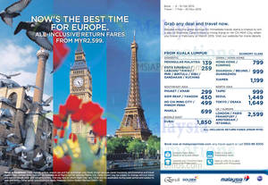 Featured image for Malaysia Airlines From RM70 Domestic & International Promo Fares 4 – 15 Feb 2015