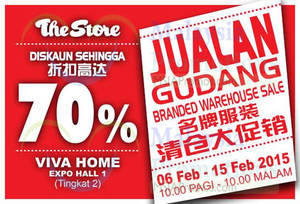 Featured image for The Store Warehouse Sale @ Viva Expo 6 – 15 Feb 2015