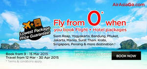 Featured image for (EXPIRED) Air Asia Go Book Hotel & Fly From RM0 9 – 15 Mar 2015