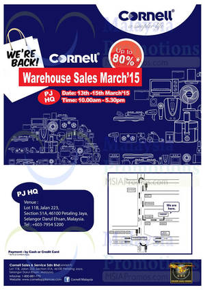 Featured image for Cornell Warehouse Sale @ Petaling Jaya 13 – 15 Mar 2015