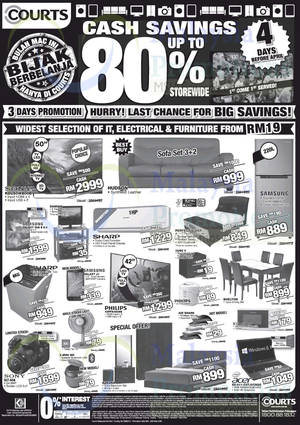 Featured image for (EXPIRED) Courts Mammoth Up To 80% Storewide Promotion 28 – 30 Mar 2015