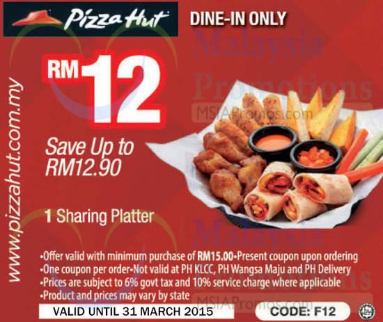 Dine-In RM12 1 Sharing Platter