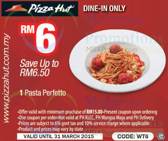 Dine-In RM6 1 Pasta Perfetto