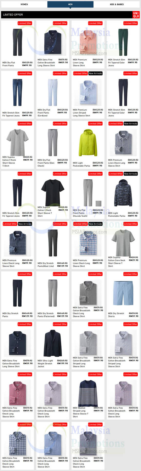 (Est till 22 Mar) Limited Men Offers