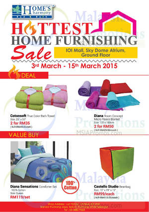 Featured image for (EXPIRED) Home’s Harmony Home Furnishing Sale @ IOI Mall 3 – 15 Mar 2015