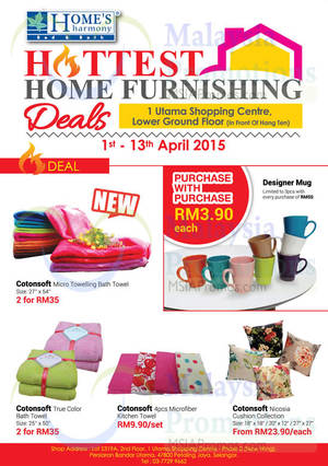 Featured image for (EXPIRED) Home’s Harmony Home Furnishing Deals @ 1 Utama 1 – 13 Apr 2015