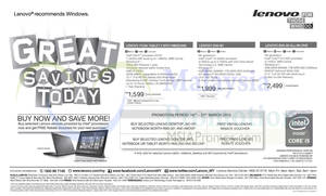 Featured image for Lenovo Notebook, AIO Desktop PC & Tablet Offers 20 Mar 2015