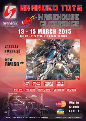 Featured image for Little Tak Branded Toys Warehouse Clearance @ KL 13 – 15 Mar 2015