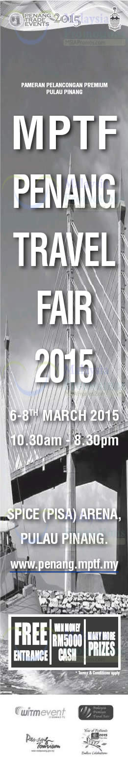 Featured image for (EXPIRED) MPTF Penang Travel Fair 6 – 8 Mar 2015