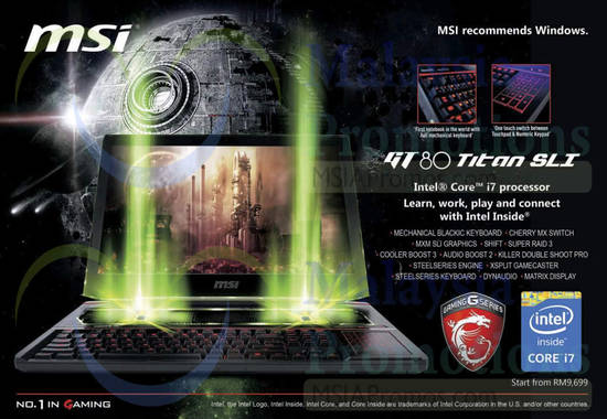 MSI GT80 Titan SLI Notebook 22 Mar 2015