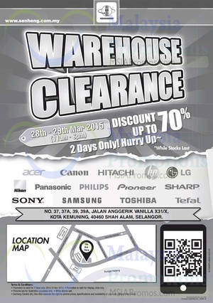 Featured image for (EXPIRED) Senheng Warehouse Clearance @ Kota Kemuning 28 – 29 Mar 2015