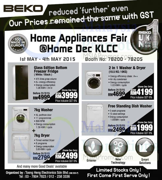 30 Apr Beko Home Appliances Fair