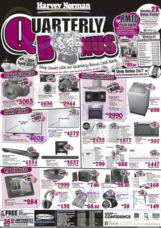 Digital Cameras, Audio Visual, Home Appliances, IT Products, Canon, Sharp, Sony, Yamaha, Panasonic