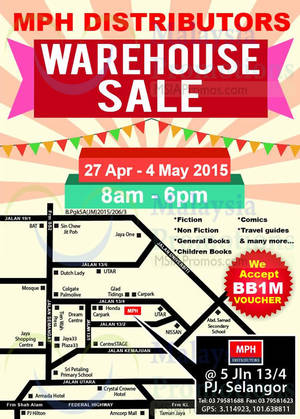Featured image for MPH Distributors Warehouse Sale @ Petaling Jaya 27 Apr – 4 May 2015