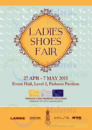 Featured image for (EXPIRED) Parkson Ladies Shoes Fair @ Pavilion KL 27 Apr – 7 May 2015