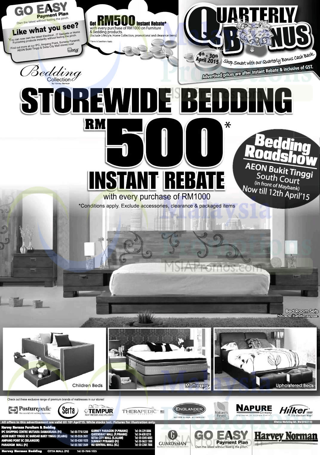 rm500-rebate-roadshow-mattresses-beds-harvey-norman-notebooks