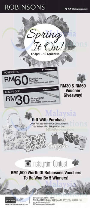 Featured image for (EXPIRED) Robinsons Spring Voucher Promotion 17 – 19 Apr 2015