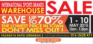 Featured image for World of Sports Up to 70% Off Sale 1 – 10 May 2015
